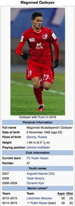 Magomed Ozdoev / Screenshot Wikipedia